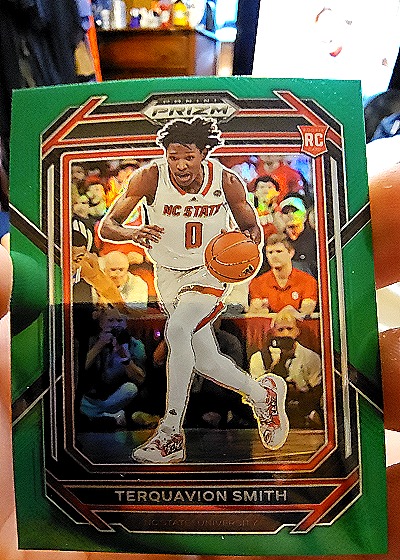 2023-24 Panini Prizm Draft Picks #10 Terquavion Smith Green Prizm Rookie — front