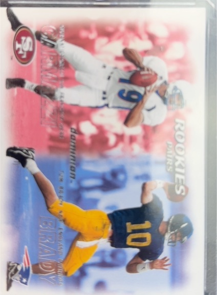 2000 Skybox Dominion #234 Tom Brady / Giovanni Carmazzi Rookies Pairs — front