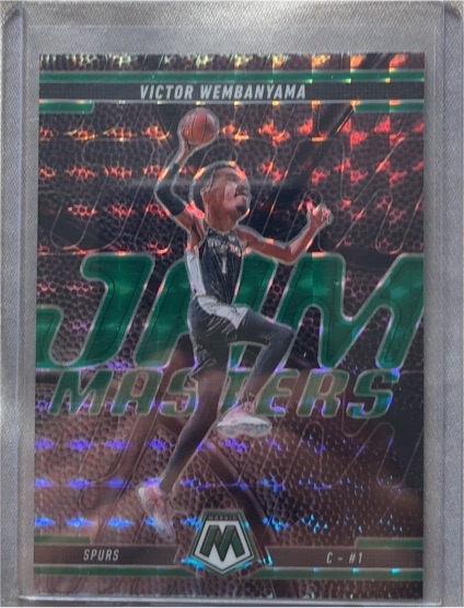 2024-25 Panini Mosaic #4 Victor Wembanyama Jam Masters Green Mosaic — front