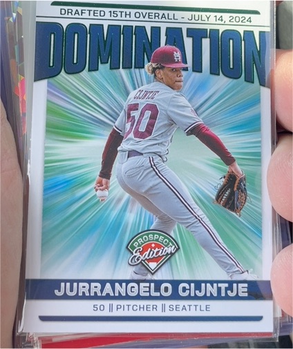 2024 Panini Prospect Edition Domination #2 Jurrangelo Cijntje — front