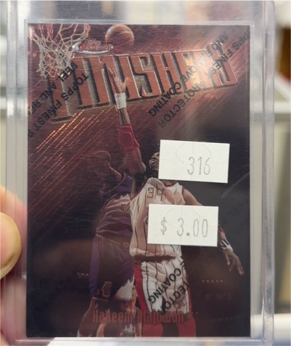1997-98 Topps Finest #48 Hakeem Olajuwon — front