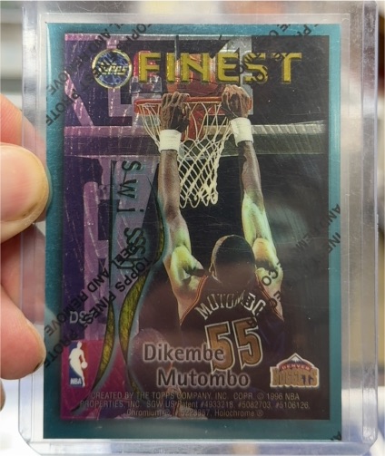 1995-96 Topps Finest #55 Dikembe Mutombo — front