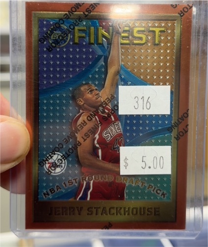 1995-96 Topps Finest #113 Jerry Stackhouse — front