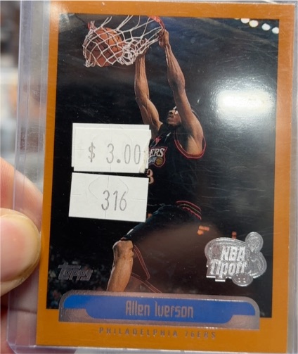 1999-00 Topps NBA Tipoff #66 Allen Iverson — front
