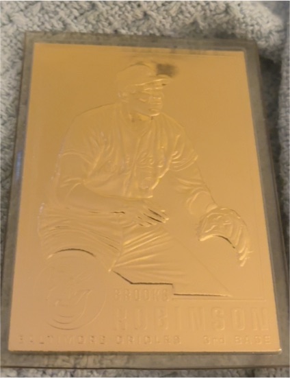 1996 Danbury Mint Brooks Robinson 23kt Gold #11 — front