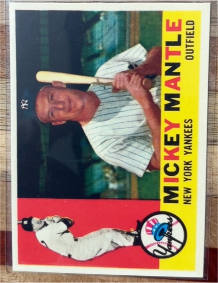1960 Topps #163 Mickey Mantle — front