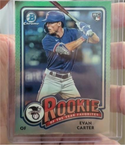 2024 Bowman Chrome #ROY-12 Evan Carter Rookie of the Year Favorites — front