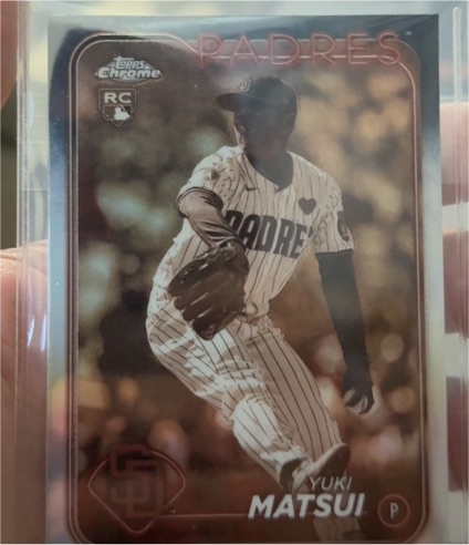 2024 Topps Chrome #116 Yuki Matsui Sepia Refractor — front