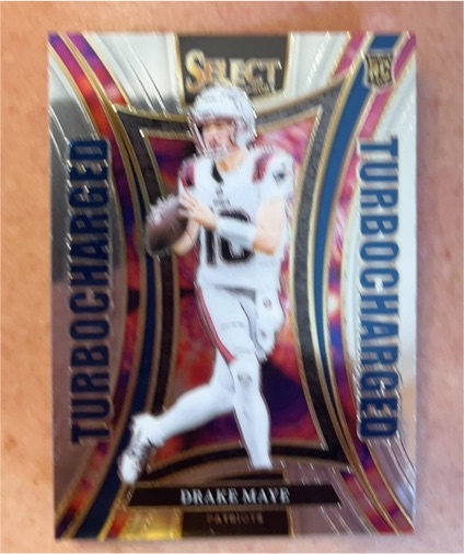 2024 Panini Select #24 Drake Maye Turbocharged Rookie Card — front