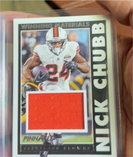 2024 Panini Encore Winning Materials #WM-NCB Nick Chubb — front