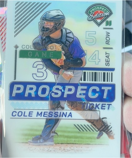 2024 Panini Prospect Edition #95 Cole Messina — front