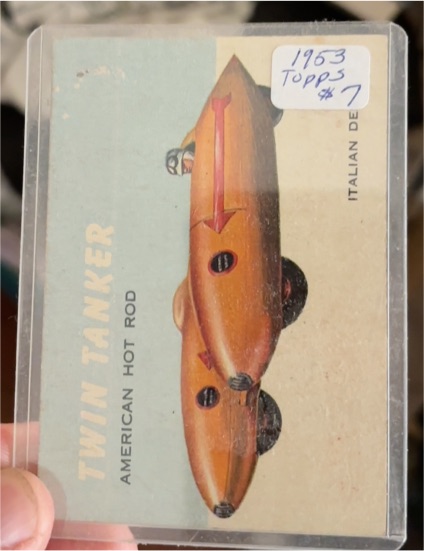 1954 Topps World on Wheels #43 Twin Tanker — front