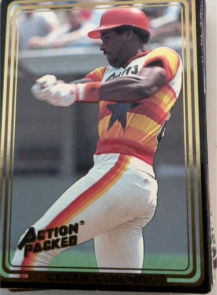1992 Action Packed #29 Cesar Cedeno Houston Astros — front