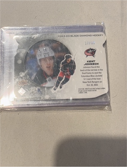 2022-23 Upper Deck Black Diamond #20/99 Kent Johnson — front