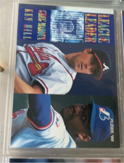 1995 Fleer #9 Greg Maddux / Ken Hill League Leaders — front