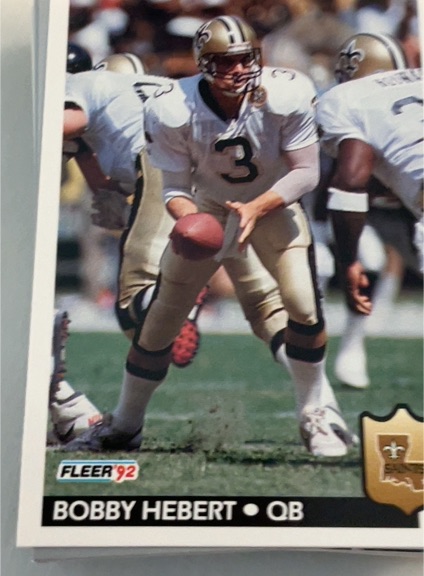 1992 Fleer #338 Bobby Hebert — front