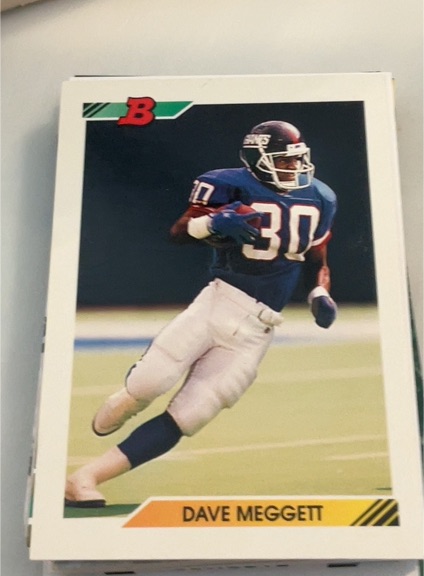 1992 Bowman #551 Dave Meggett — front