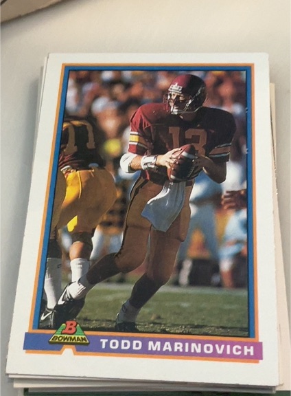 1991 Bowman #253 Todd Marinovich — front