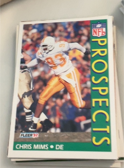 1992 Fleer Prospects #443 Chris Mims — front