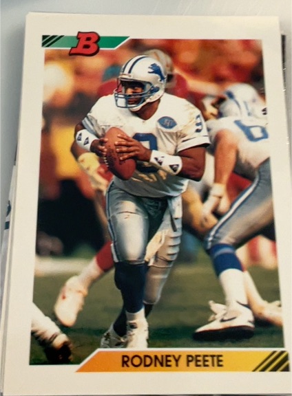 1992 Bowman #37 Rodney Peete — front