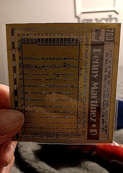 1990 Topps #763 Denny Martinez — back