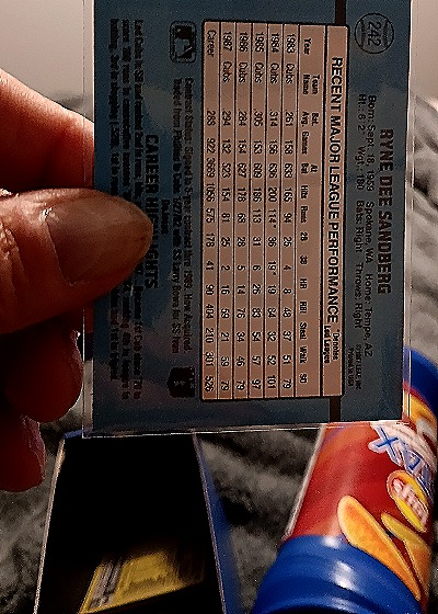 1989 Donruss #242 Ryne Sandberg — back