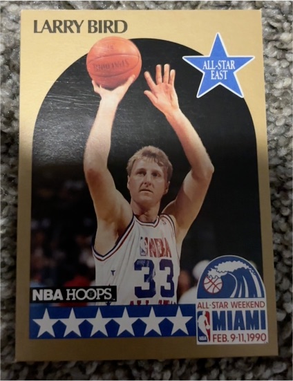 1990-91 NBA Hoops #2 Larry Bird — front
