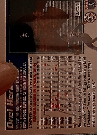 1990 Donruss #7 Orel Hershiser — back