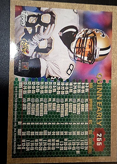 1996 Topps #255 Quinn Early — back