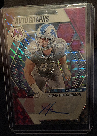 2022 Panini Mosaic Rookie Autographs Mosaic Aidan Hutchinson #RAM-AH — front