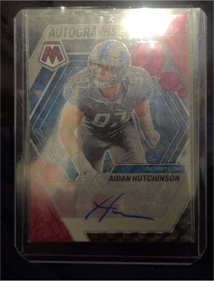 2023 Panini Mosaic Autographs #AM-AH Aidan Hutchinson — front