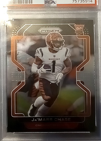 2021 Panini Chronicles Prizm Black Silver #PB-9 Ja'Marr Chase Rookie Card — front