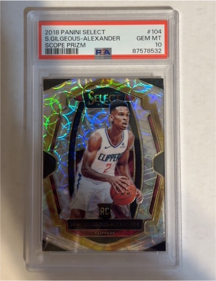 2018 Panini Select #104 Shai Gilgeous-Alexander Scope Prizm — front