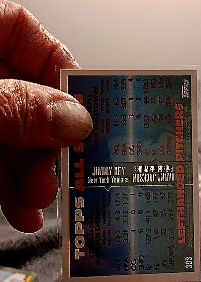 1994 Topps #333 Jimmy Key — back