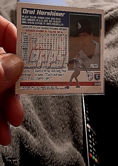1990 Topps #315 Orel Hershiser — back