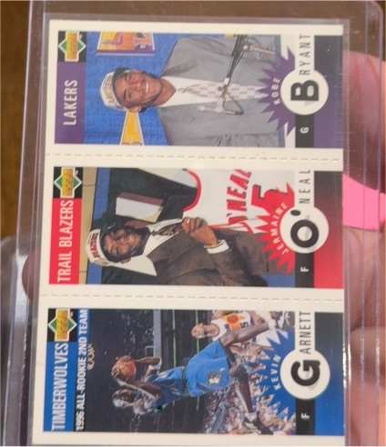 1996-97 Upper Deck Collector's Choice Mini #M129 Kobe Bryant / Jermaine O'Neal / Kevin Garnett — front