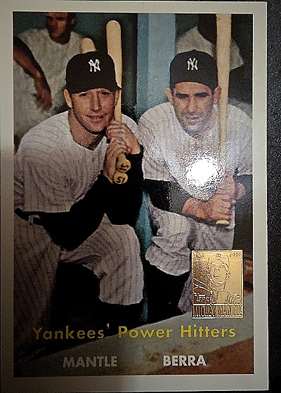 1997 Topps #23 Mickey Mantle Yogi Berra Yankees' Power Hitters — front