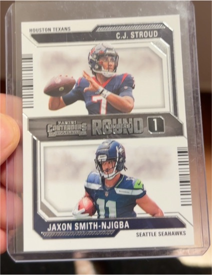 2023 Panini Contenders Round Numbers #4 C.J. Stroud / Jaxon Smith-Njigba — front