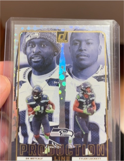 2024 Donruss Production Line #19 DK Metcalf / Tyler Lockett — front