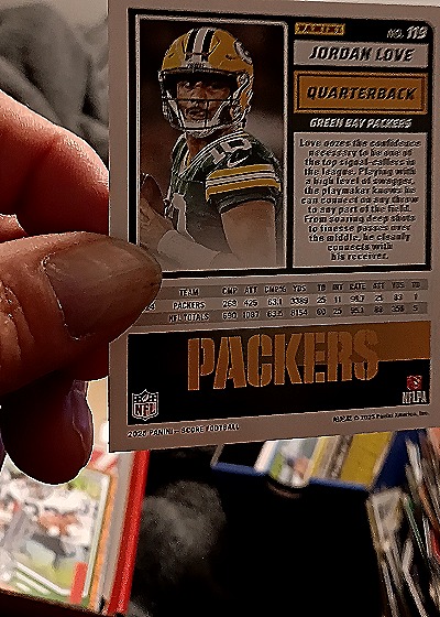 2023 Panini Score #112 Jordan Love — back