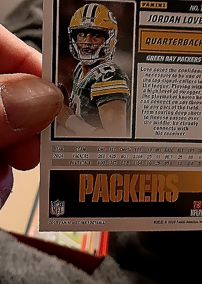 2025 Panini Score-A-Treat #119 Jordan Love — back