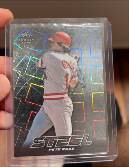 2023 Leaf Trinity Steel Pete Rose — front