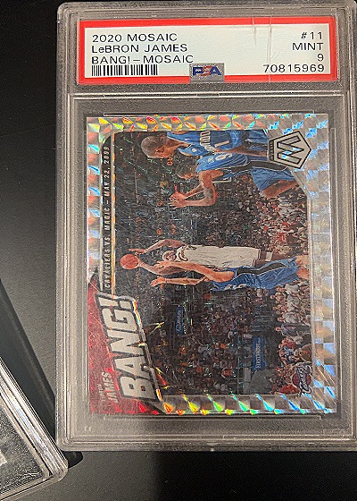 2020 Panini Mosaic Bang! #11 LeBron James — front