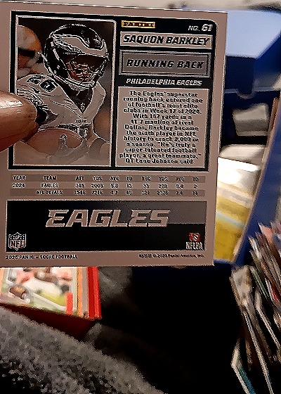 2025 Panini Score-A-Treat #63 Saquon Barkley — back