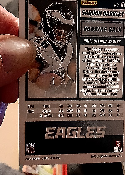2025 Panini Score A Treat Halloween #61 Saquon Barkley — back