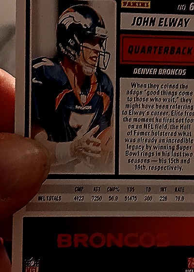 1995 Score #121 John Elway — back