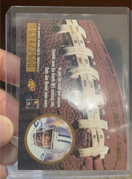 1996 Leaf Statistical Standouts #9 Emmitt Smith — front