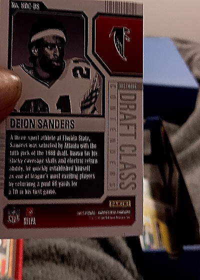 2023 Panini Contenders Historic Draft Class #HDC-DS Deion Sanders — back