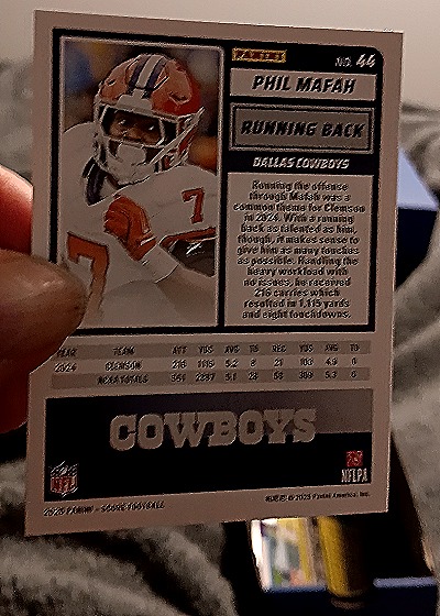 2025 Panini Score A Treat #44 Phil Mafah — back