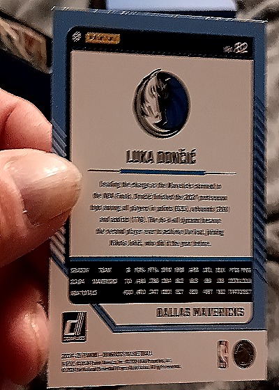 2024-25 Donruss #82 Luka Doncic — back